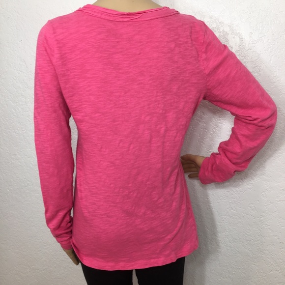 INC Pink Deep V Neck Long Sleeve T - Picture 5 of 8